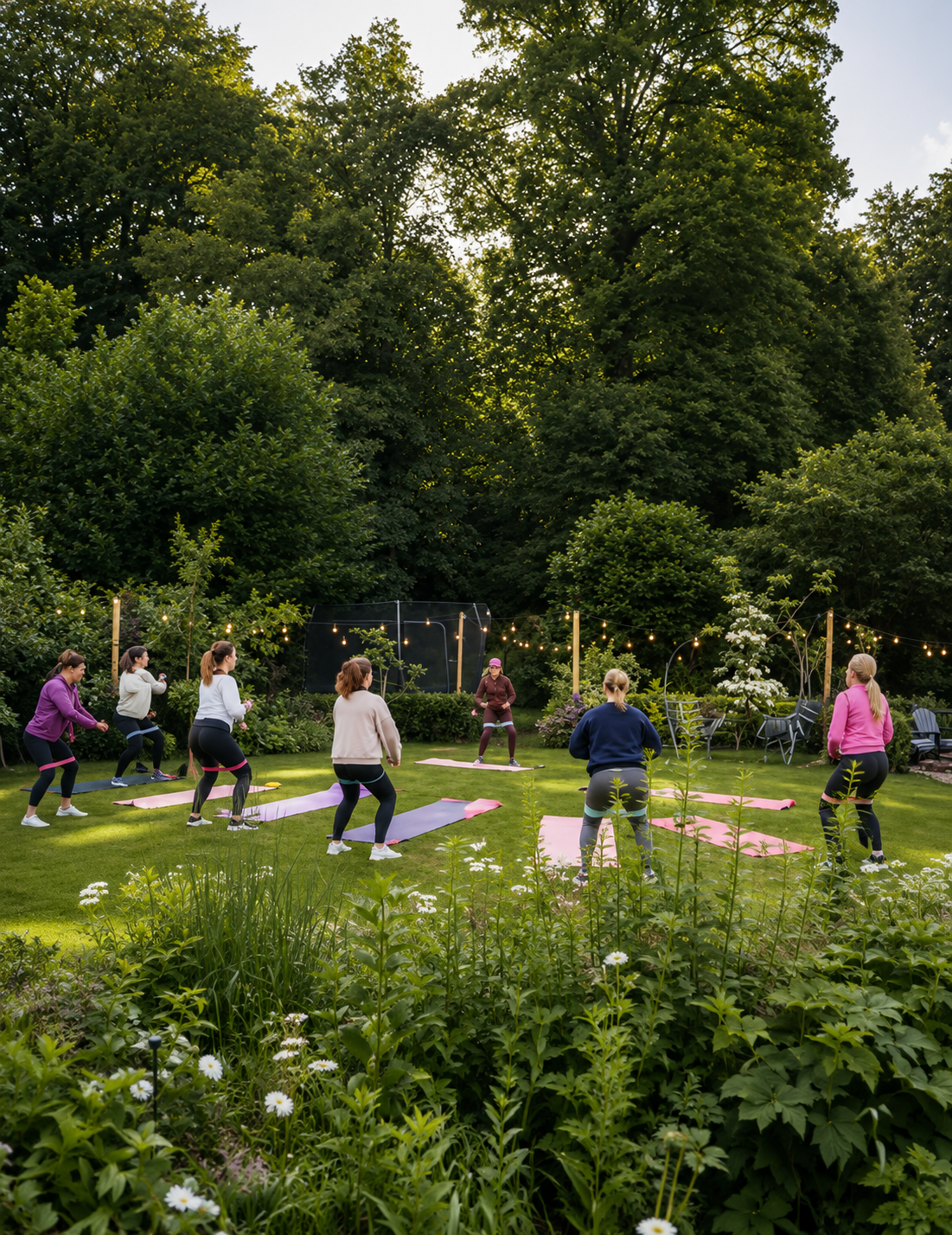 Outdoor Gruppenkurs im Garten